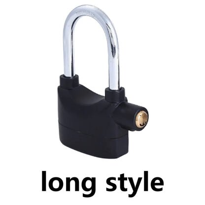 110 dB Alarm Hanging Padlock, Outdoor Stainless Steel Door Lock with Alarm and 3 Keys