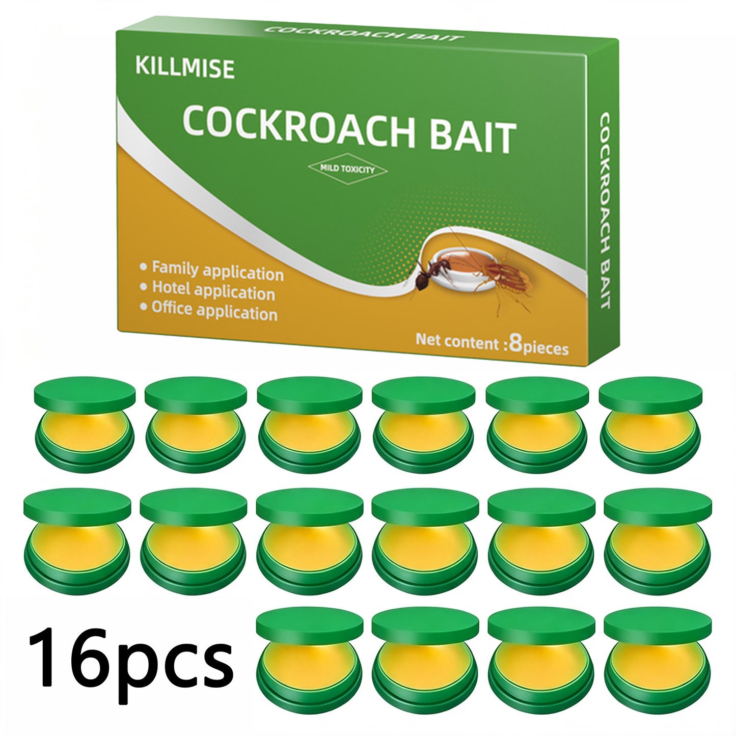 16Pcs Cockroach Gel Bait Traps Pet Safe Roach Repeller Indoor Outdoor