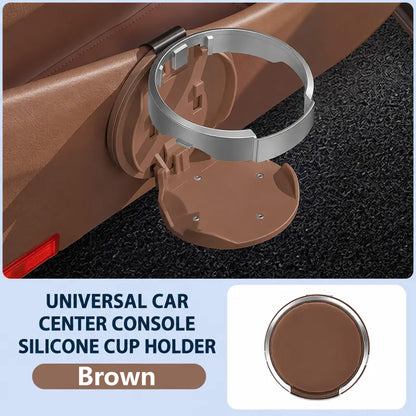 Universal Foldable Car Cup Holder with Hook, Space-Saving Vehicle Drink Holder