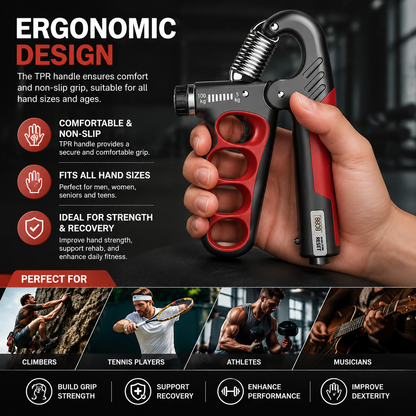 Hand Gripper Grip Strength Trainer with Adjustable Resistance & Automatic Counter