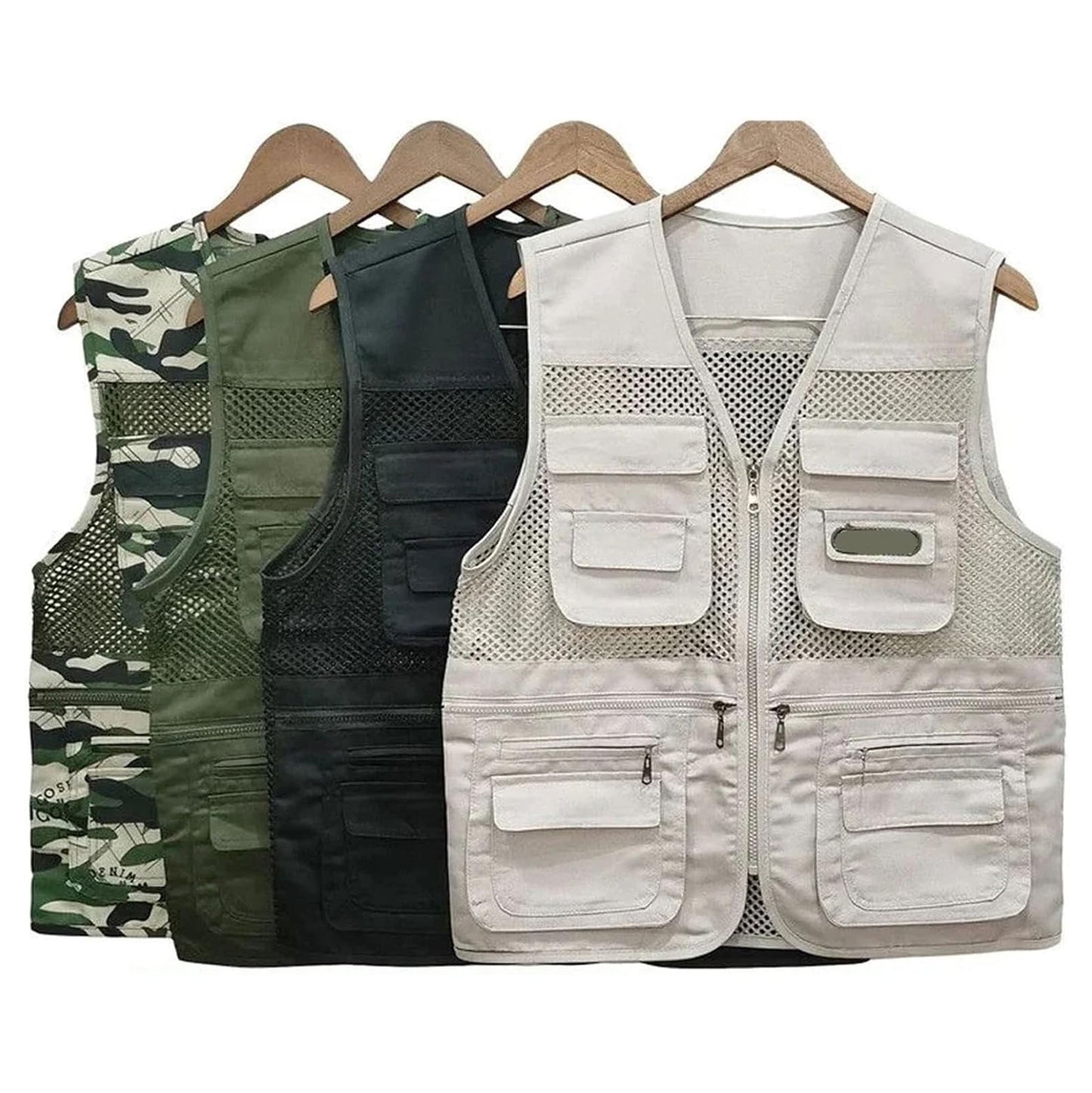 Unisex Mesh Breathable Fishing Vest, Multi-Pockets Photography Travel Hiking