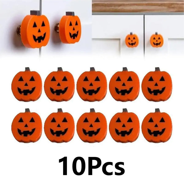 10‑Pack Halloween Jack‑O‑Lantern Decorative Knob Covers