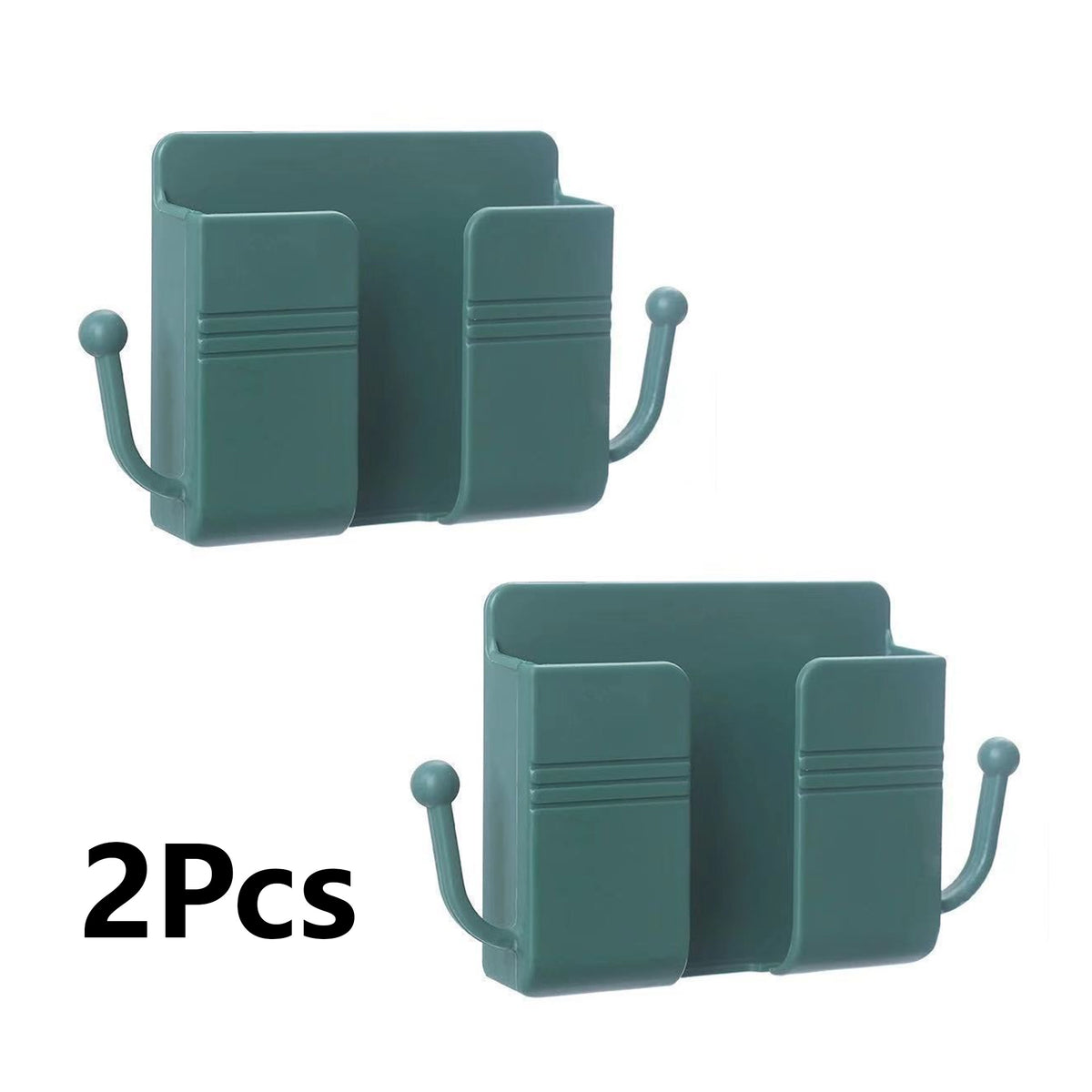 2Pcs Wall Mount Phone Holder Adhesive Wall Phone Mount Charging Stand and Remote Control Stand