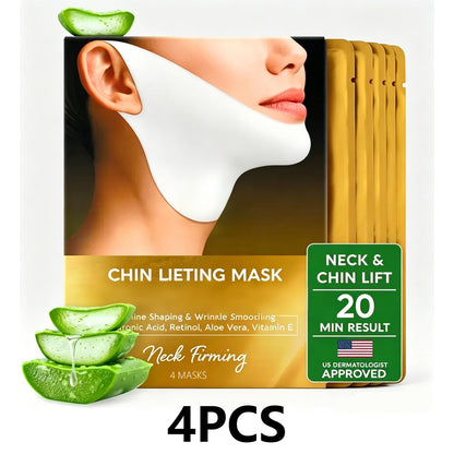 V Line Lifting Mask – Instant Glow, Deep Hydration & Firm Jawline, Chin & Neck – 4 Pack