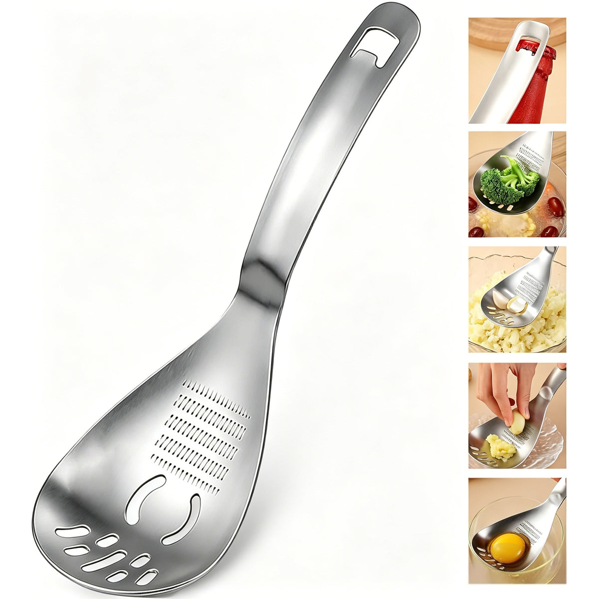 5 in 1 Egg Separator for Raw Eggs, Potato Masher Multifunction Cooking Spoon