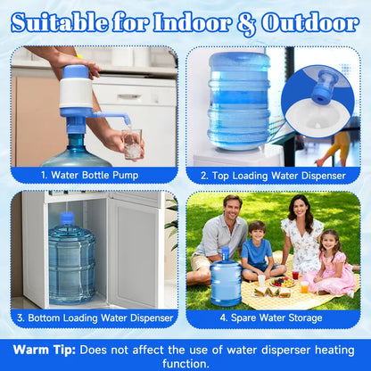3Pack 3 & 5 Gallon Water Jug Caps, Non-Spill Leak Free Silicone Covers