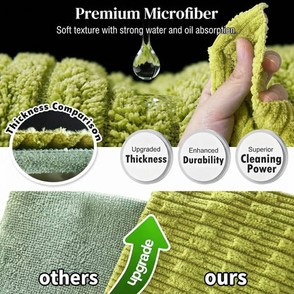 20Pcs 10”*10“ Extra Thick Microfiber Cleaning Cloth Roll, Tear Away Reusable Paper Coral Fleece Towels