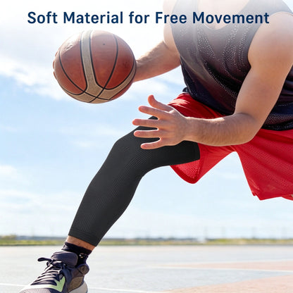 1Pair Unisex Knee Sleeves—Warm, Comfortable, and Featuring an Anti-slip Design