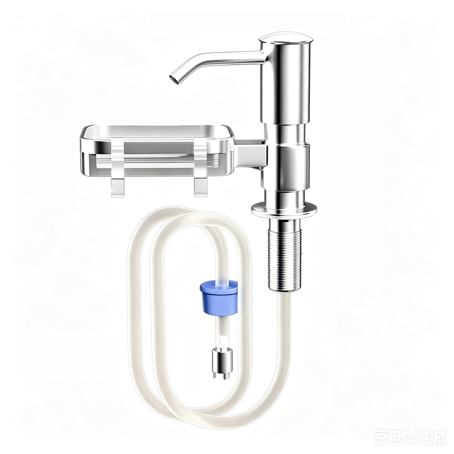 Soap Dispenser for Kitchen Sink, Built in Soap Dispenser Pump with Sponge Holder