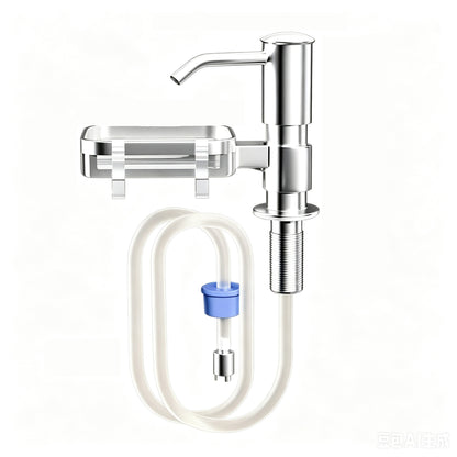 Soap Dispenser for Kitchen Sink, Built in Soap Dispenser Pump with Sponge Holder