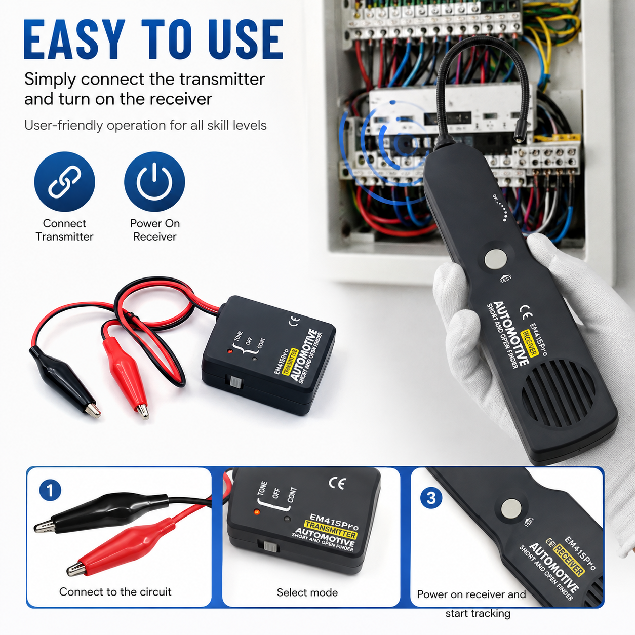Digital Car Circuit Scanner, 42V Automotive Tester for Short and Open Faults