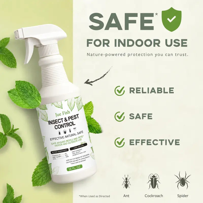 Peppermint Oil Bug Repellent‑16oz, Plant‑Based Formula
