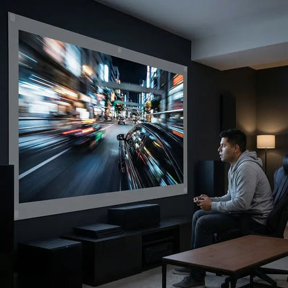 4K UHD Anti-Light Foldable Portable Projector Scree for Home Theater