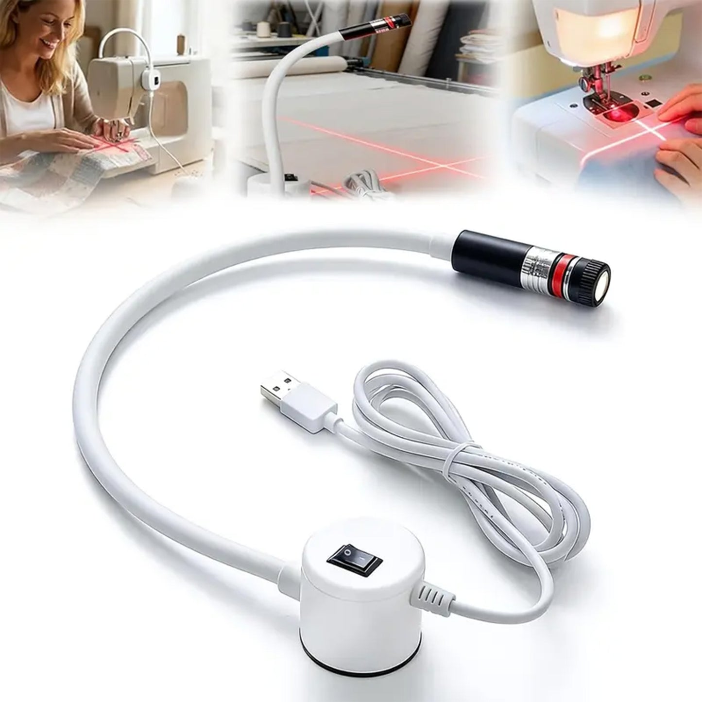 Magnetic Positioning Quilting Light for Sewing Machines