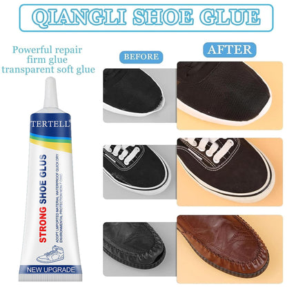 2Pcs Waterproof Quick Dry Super Strong Glue,Multi-Purpose Adhesive,Clear Shoe Repair Glue for Sneakers