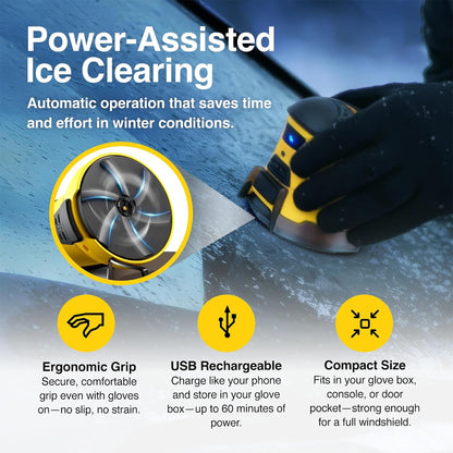 Electric Ice Scrapers for Car Wind Shield,Handheld Snow Scraper for Car,USB Rechargeable