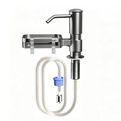 Soap Dispenser for Kitchen Sink, Built in Soap Dispenser Pump with Sponge Holder