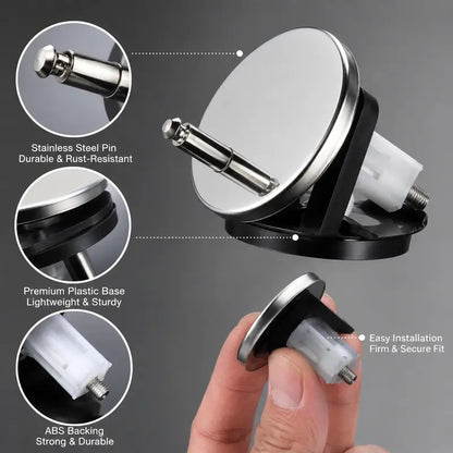 2PCS Universal Toilet Seat Expansion Screw Bolts, Thickened Stainless Steel