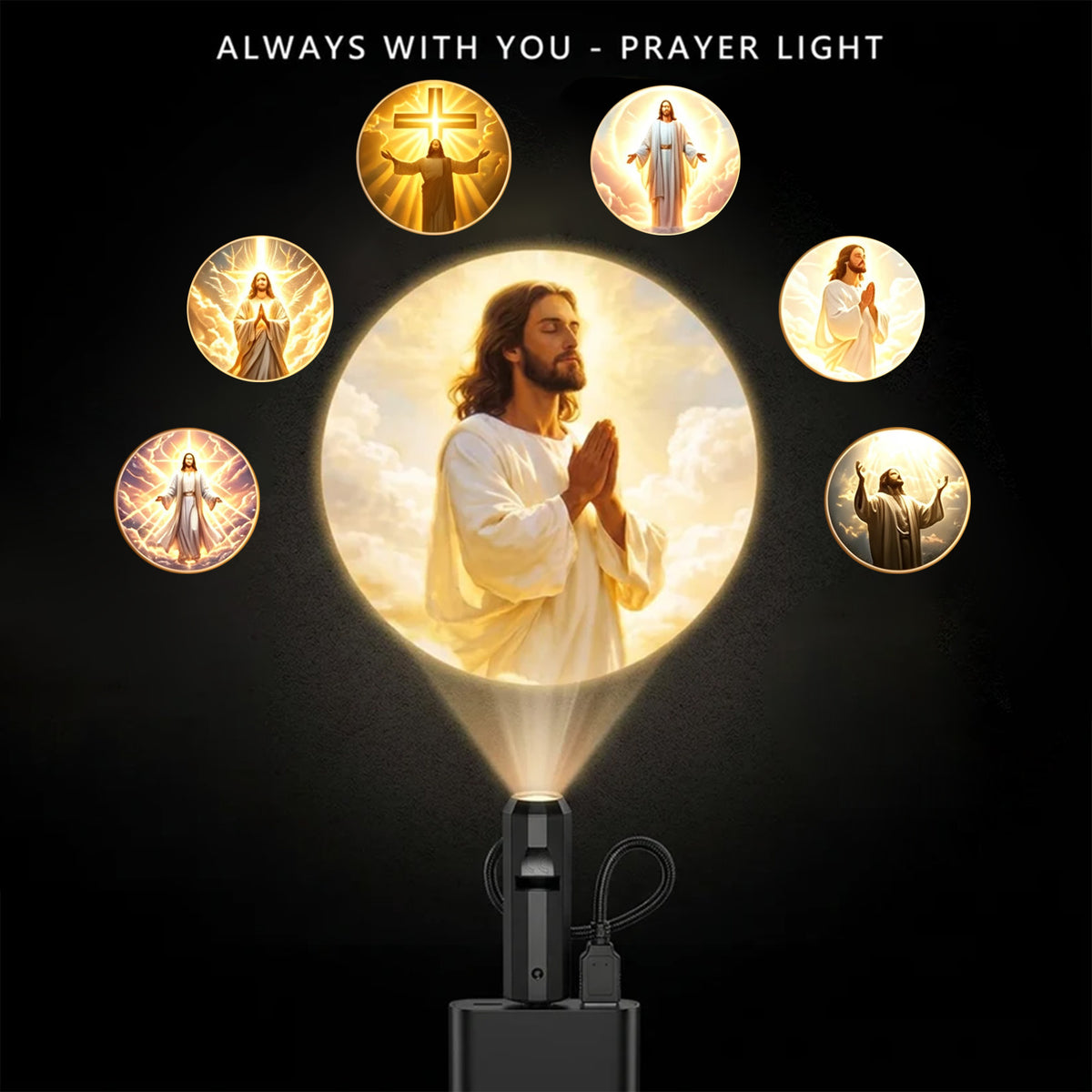 Plug-&-Play HD Christmas Projector – 6 or 10 Festive Scenes