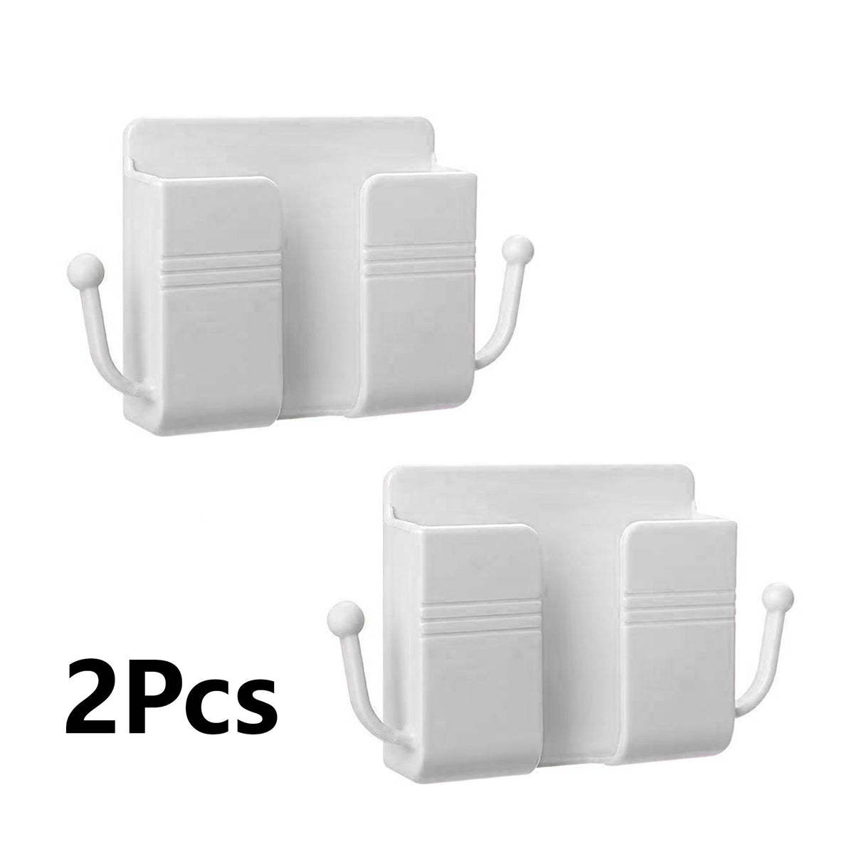 2Pcs Wall Mount Phone Holder Adhesive Wall Phone Mount Charging Stand and Remote Control Stand