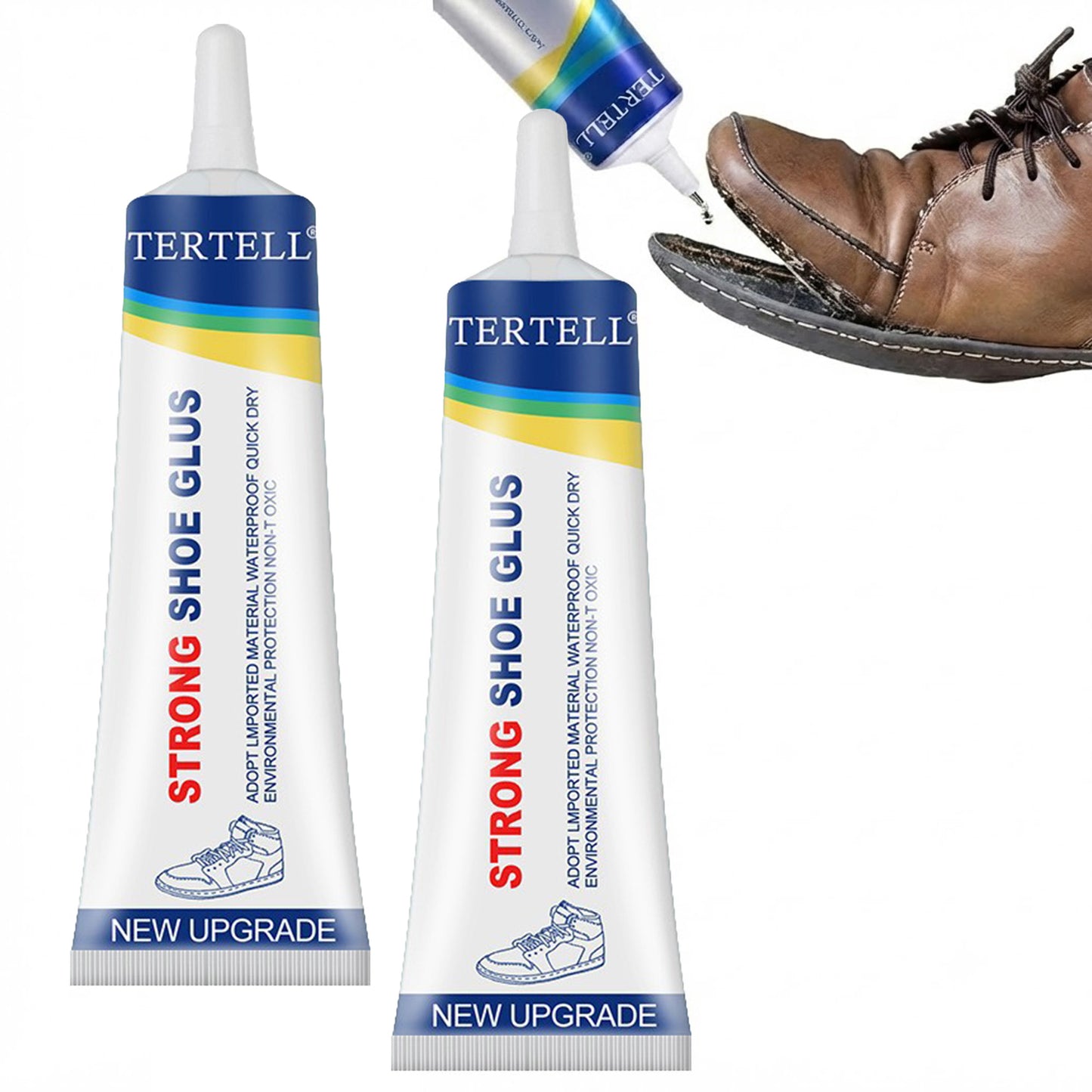 2Pcs Waterproof Quick Dry Super Strong Glue,Multi-Purpose Adhesive,Clear Shoe Repair Glue for Sneakers