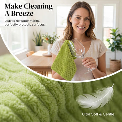 20Pcs 10”*10“ Extra Thick Microfiber Cleaning Cloth Roll, Tear Away Reusable Paper Coral Fleece Towels