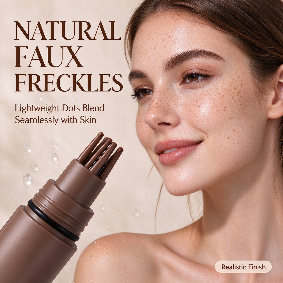 Faux Freckle Stamp Pen – Upgraded Liquid Freckle Marker with Multi-Prong Soft Tip
