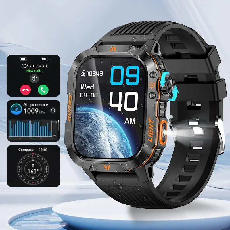Multifunctional Wireless Smartwatch, Wearable Sporty Digital Watch