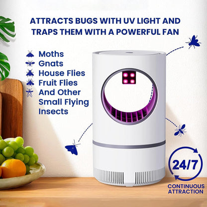 Indoor Portable Flying Bug Catcher with UV LED light & Fan Suction