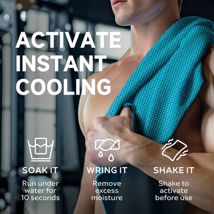 2 Pack Cooling Towel ( with Storage box), Soft Breathable Chilly Towel, Ice Towel