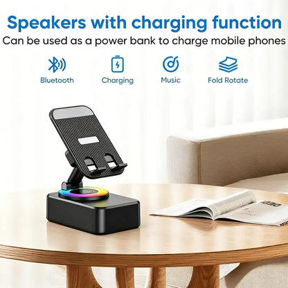 Wireless Sensor Audio Speaker Stand,5-in-1 CellPhone Stand