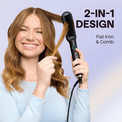 Negative Ion Hair Straightener Styling Comb Ionic Hair Straightener Brush