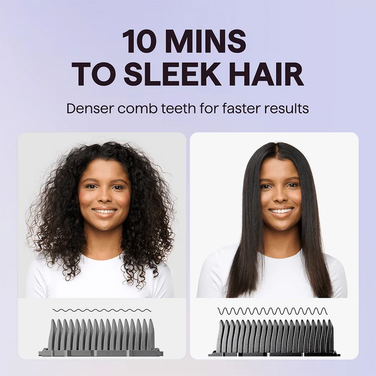 Negative Ion Hair Straightener Styling Comb Ionic Hair Straightener Brush