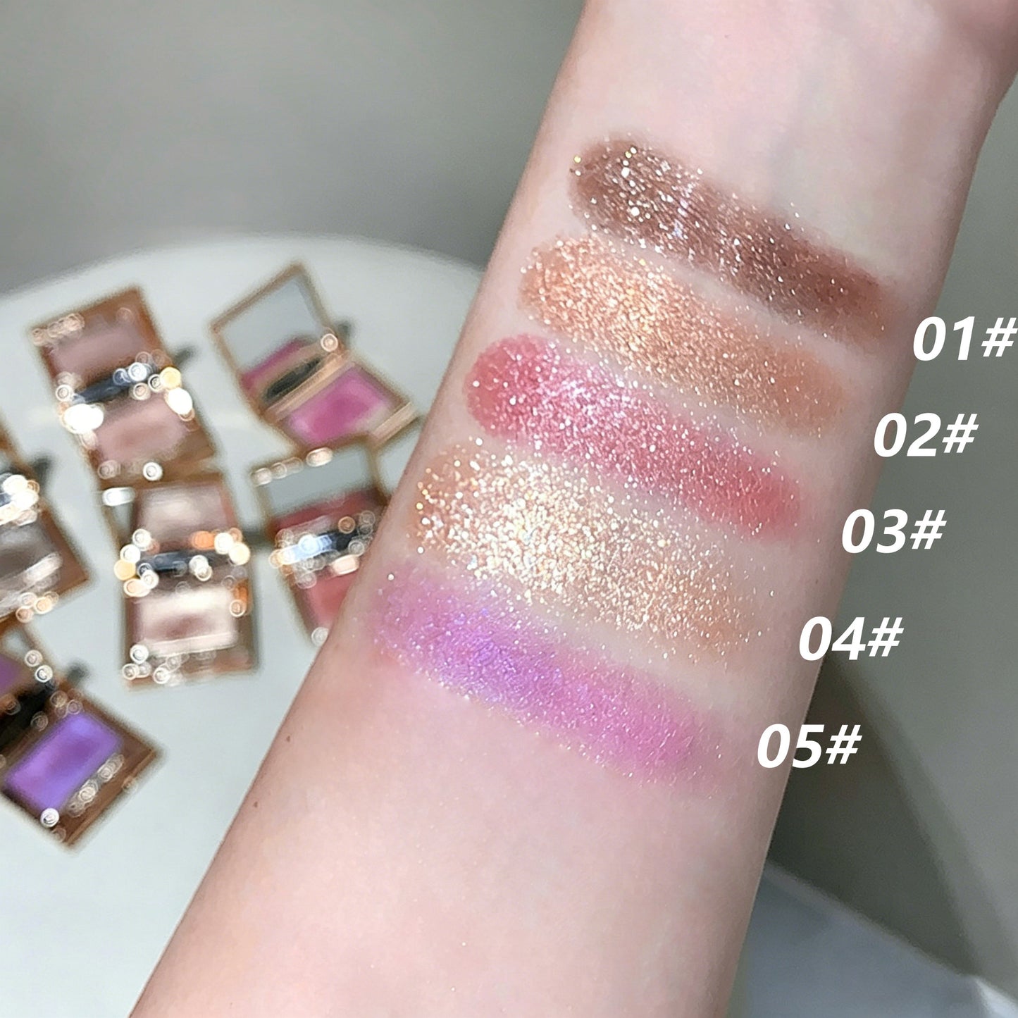 5 Pcs Set Gemstone-like Naturally Sparkling Eyeshadow