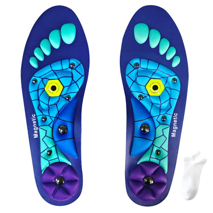 A Pair Magnetic Acupressure Insoles Orthopedic Insoles，Relieve Tired can be Used