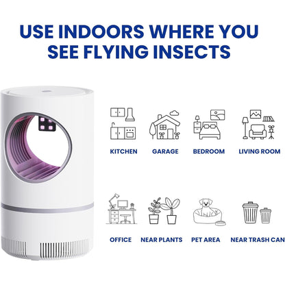 Indoor Portable Flying Bug Catcher with UV LED light & Fan Suction
