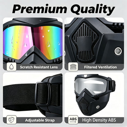 Detachable Full Face Goggle Mask