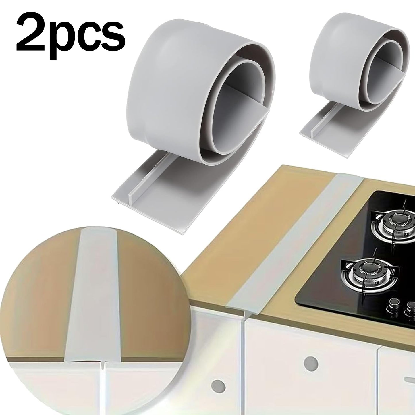 2 Pack Silicone Stove Gap Covers,Heat Resistant Oven Gap Filler Seals Gaps