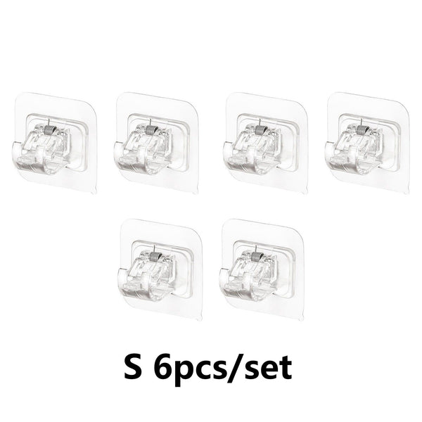 6-Pack No Drill Needed Curtain Rod Holders Brackets