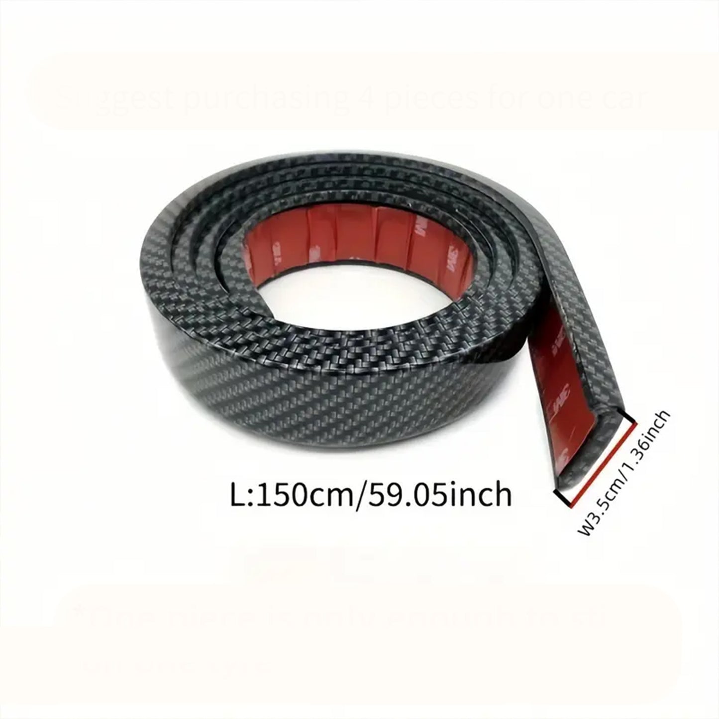 4 Roll Carbon Fiber Car Anti-Scratch Wheel-Arch Trim Strip