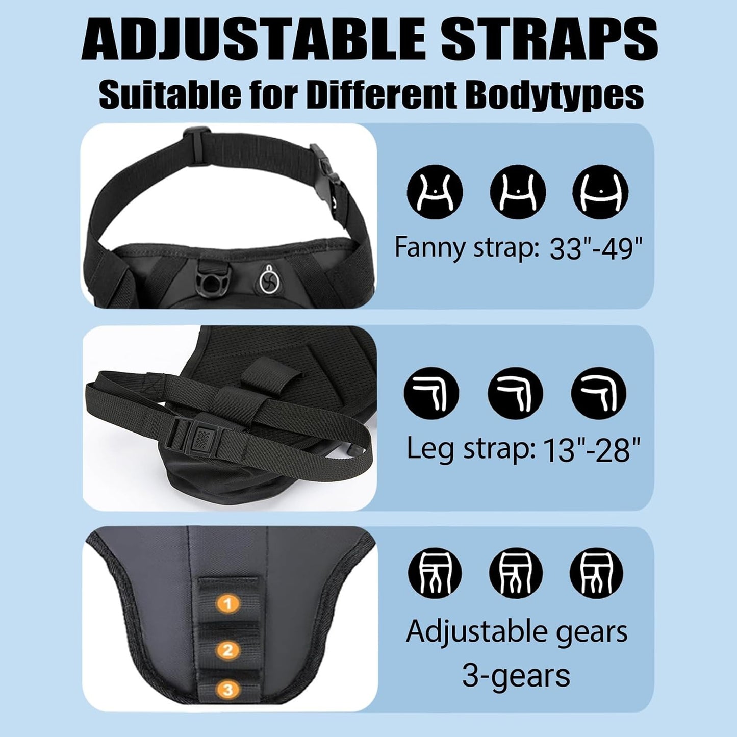 Motorcycle Leg Bag, Thigh Bag for Riding, Drop Leg Pouch with Removable Straps, Waterproof