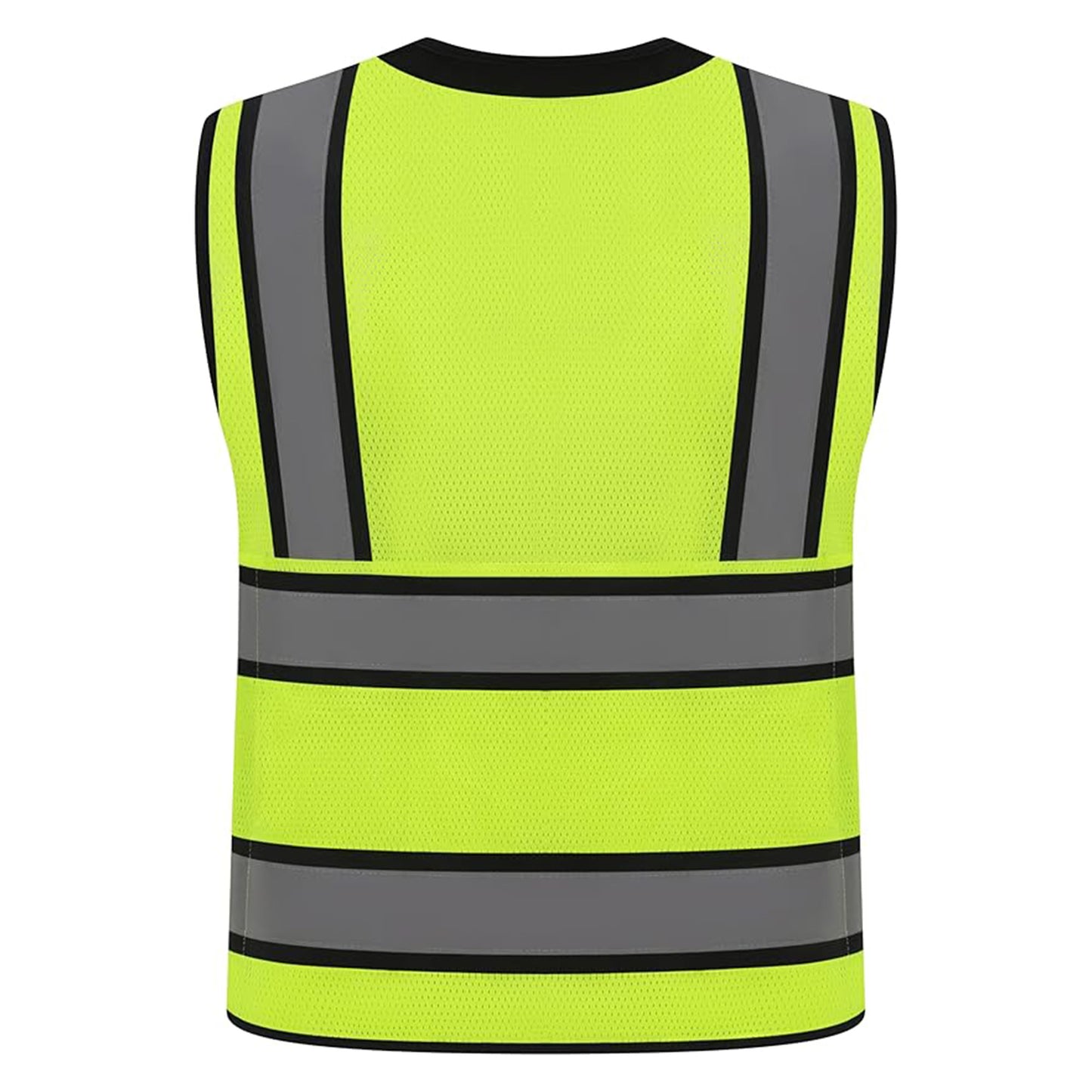 Visibility Reflective Safety Vests With 15 Pockets And Zipper Front