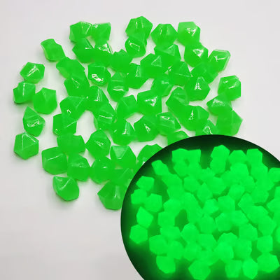 300Pcs Outdoor Luminous Stones Outdoor Yard Lawn Path Pebbles for Aquarium Fish Tank Decor