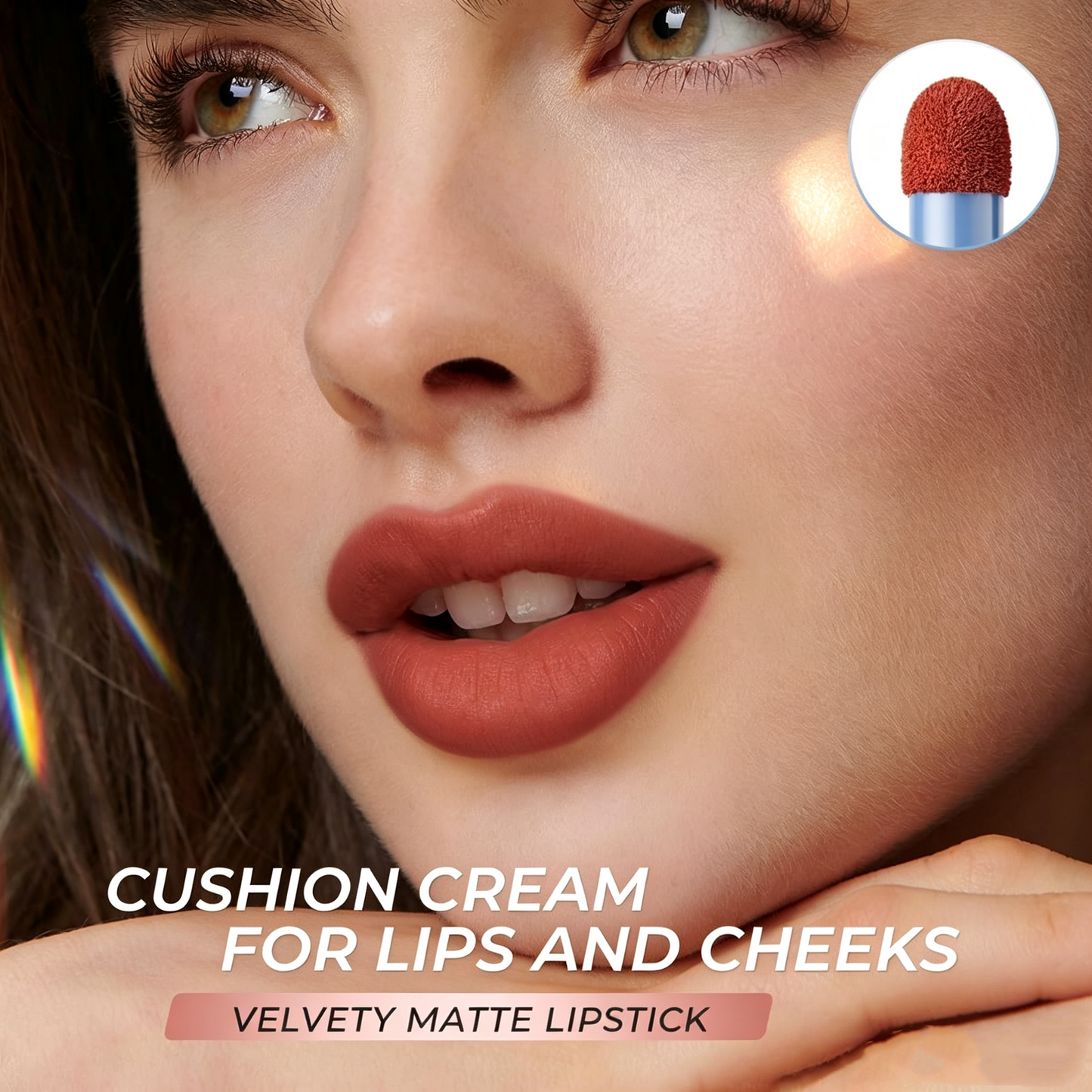 2Pcs Matte Lipstick & Multi-Use Cream Blush for Cheeks and Lips – Silky, Blendable Texture