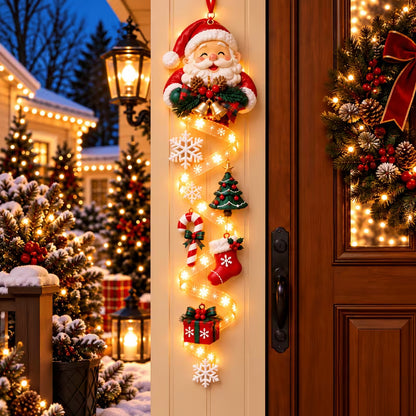 New Light‑Up Glowing Christmas Door Hanger - Festive Home Decor