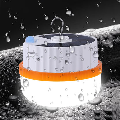 2Pcs Outdoor Solar LED Camping Gear: USB-Rechargeable Camping Light (Waterproof, Hanging Tent Light)
