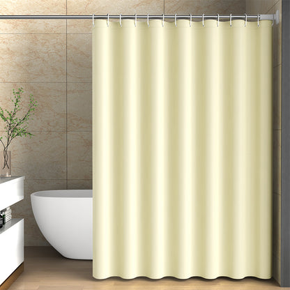 Minimalist Solid Pure Pink Shower Curtain with Hooks,Waterproof Fabric Privacy Bath Curtain
