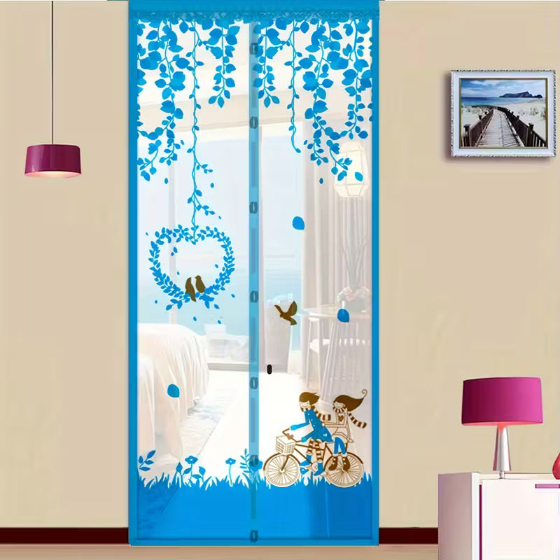 Summer Anti-Mosquito Door Curtain — Fine-Mesh Magnetic Soft Screen Door