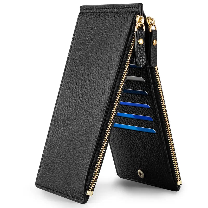 Women’s Clean Minimalist Bifold Wallet - Elegant Mini Card Holder