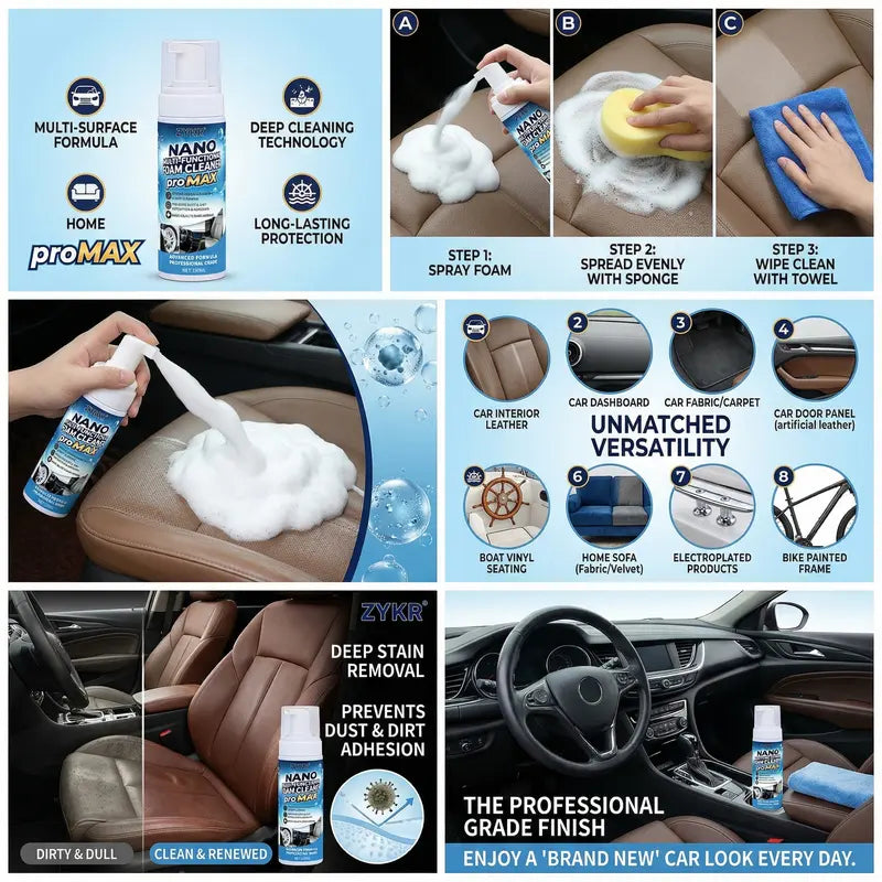 Multi-functional Foam Cleaner Pro MAX Powerful Deep Cleaning